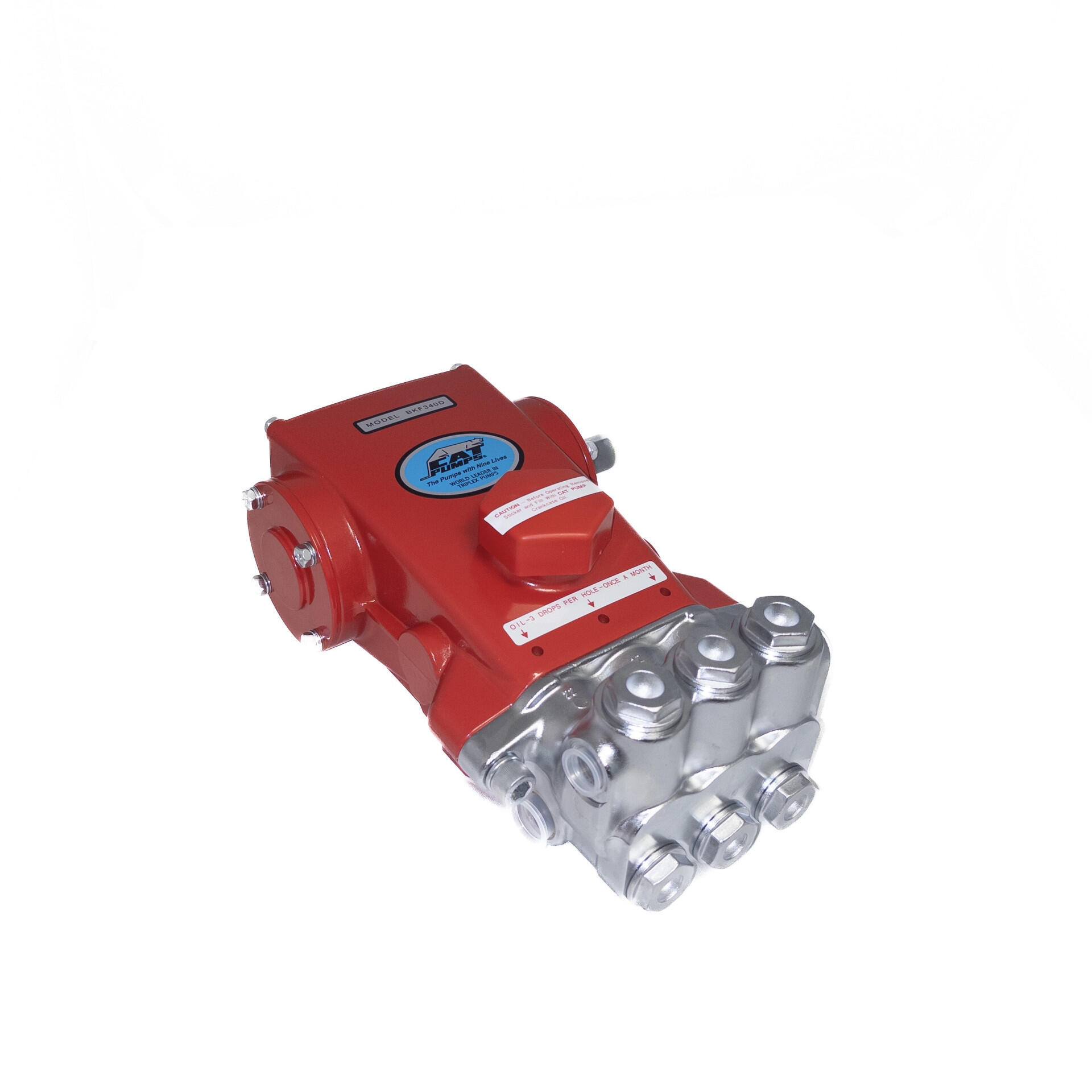 αντλία υψηλής πίεσης CAT BKF 340D (κόκκινη), 13 l/ελάχ., άξονας 20mm (έξοδος με prawej πλευράς)