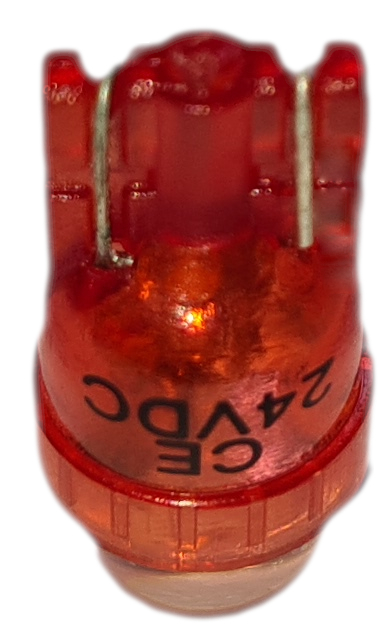 Żarówka LED 24V Σε5Σε T10 (κόκκινη) - Image 2